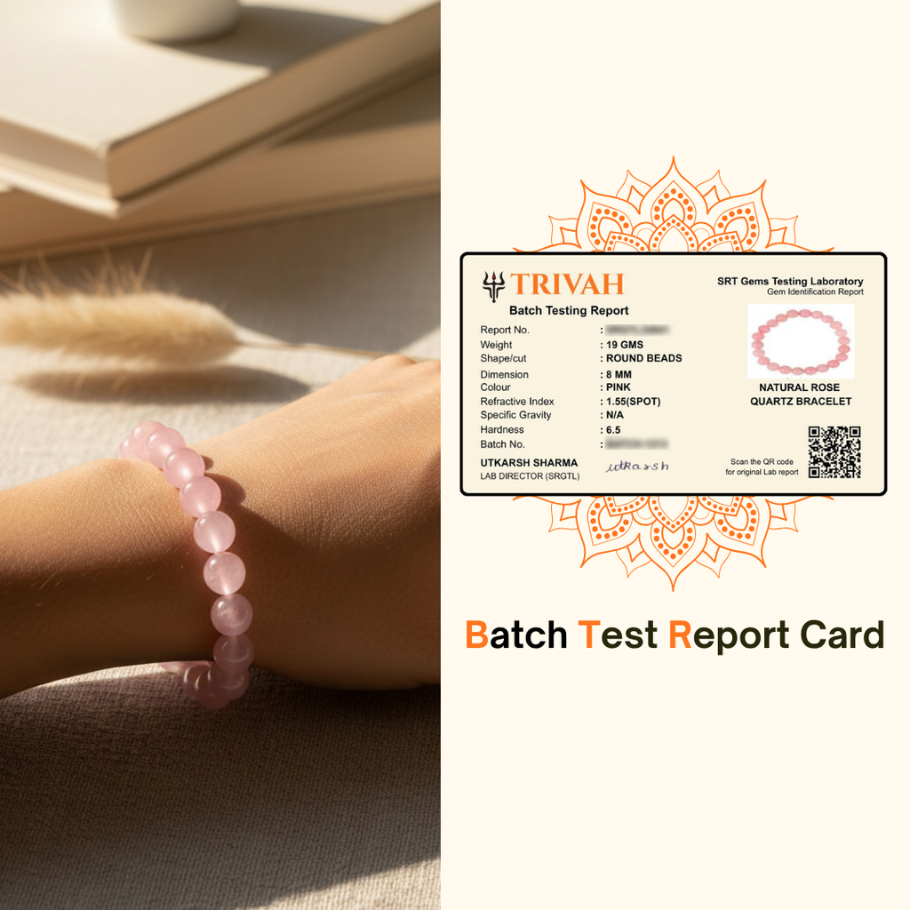 Rose Quartz Bracelet (Govt. Lab Certified)