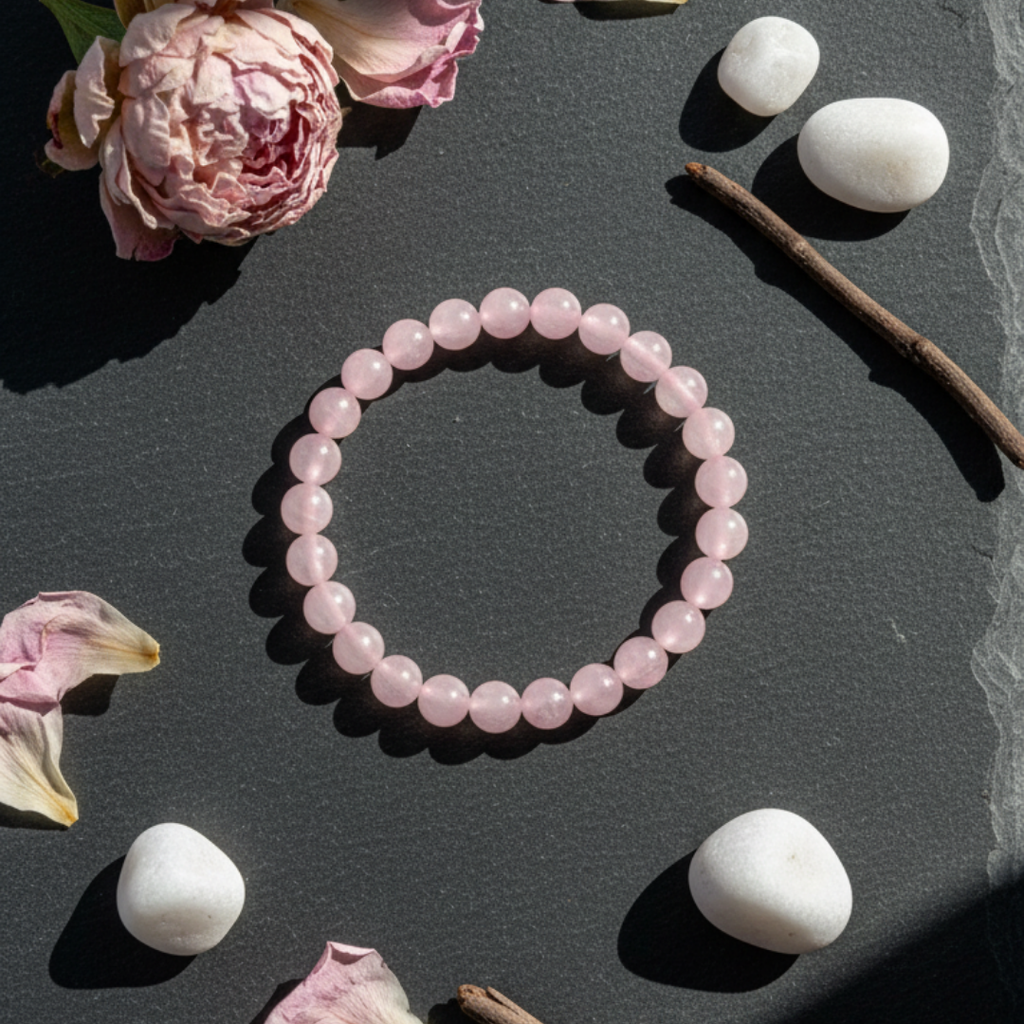Rose Quartz Bracelet (Govt. Lab Certified)