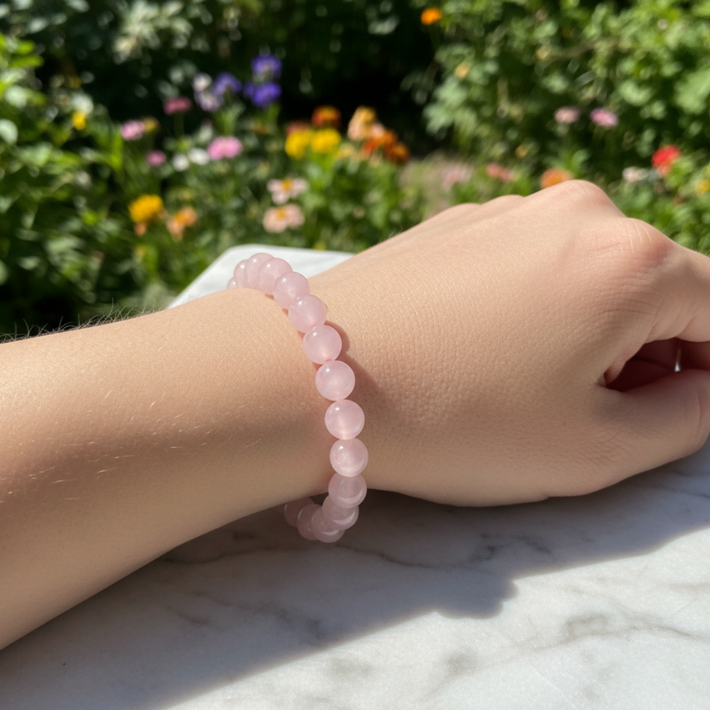 Rose Quartz Bracelet (Govt. Lab Certified)