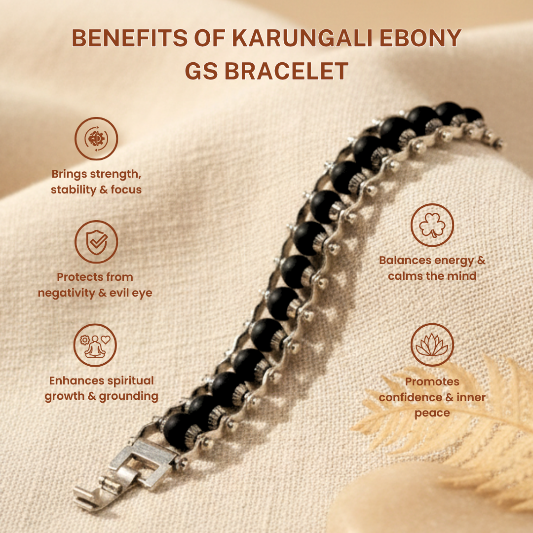 Silver Chain Karungali Protection Bracelet
