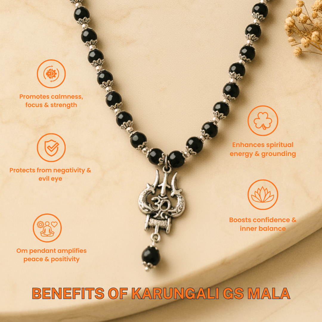 Om Trishul Karungali Shiva Mala