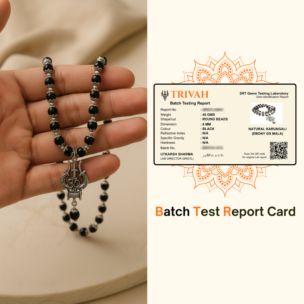 Om Trishul Karungali Shiva Mala