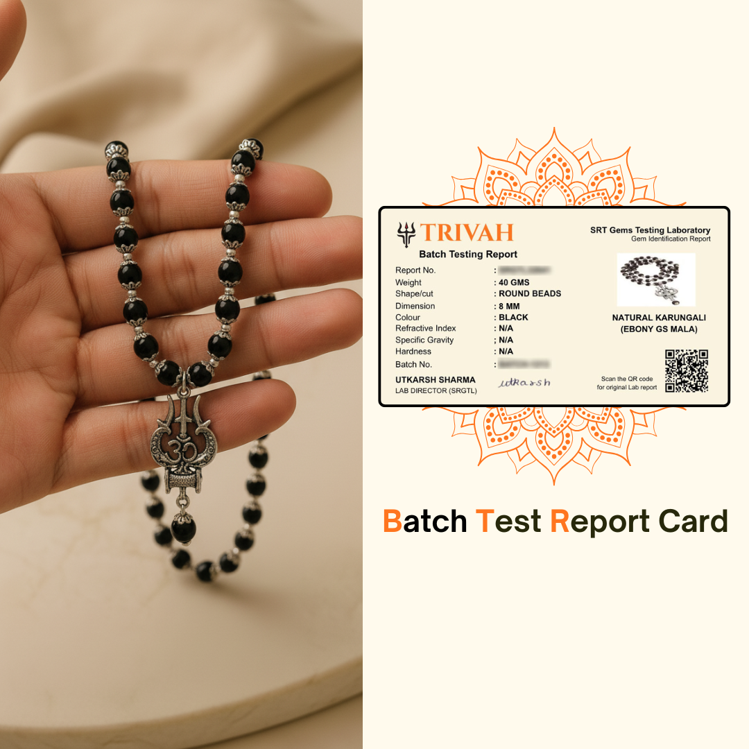 Om Trishul Karungali Shiva Mala