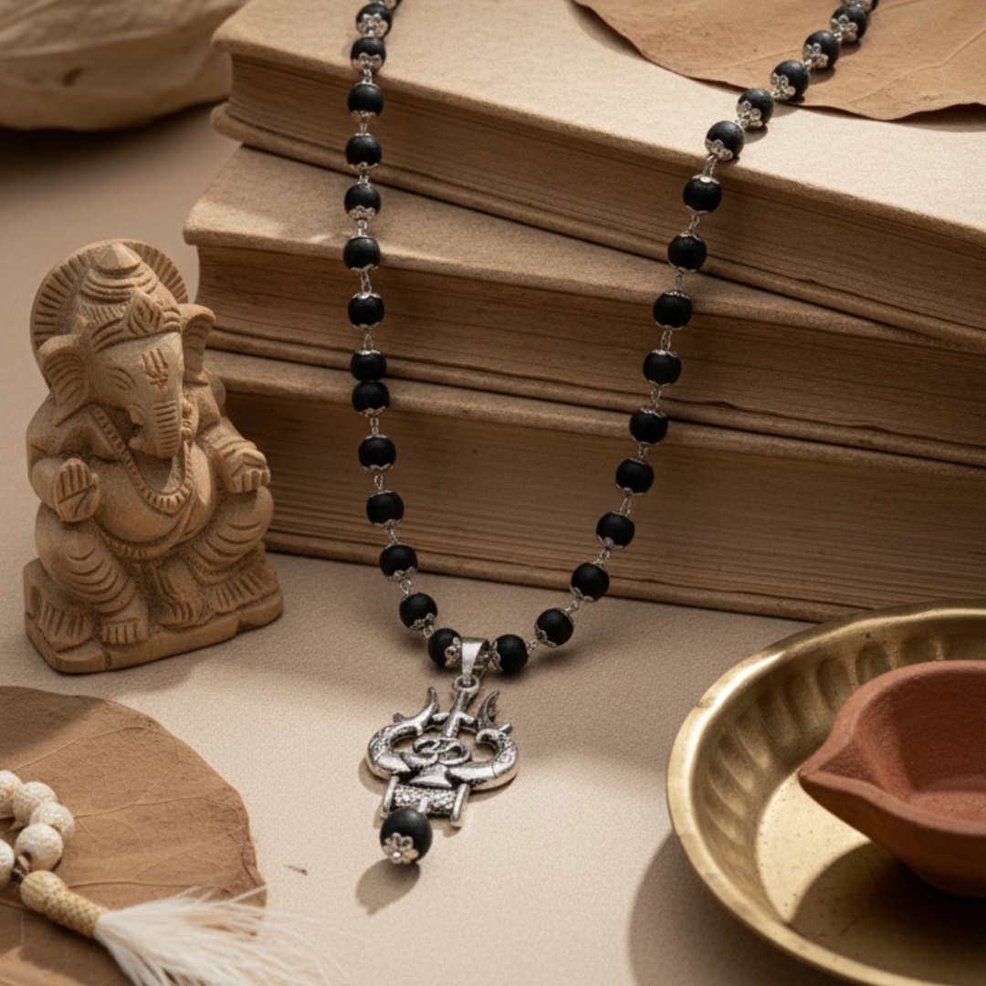 Om Trishul Karungali Shiva Mala