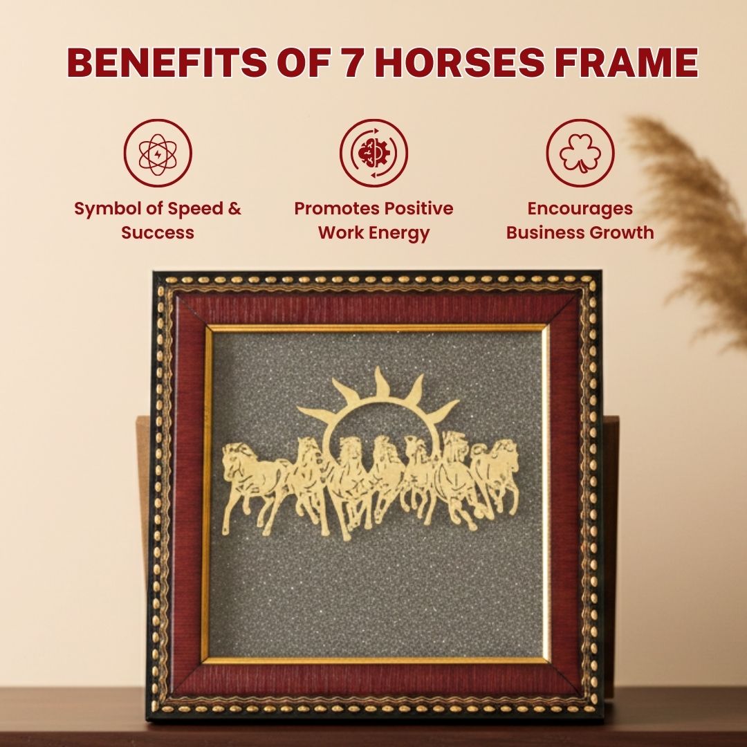 7 Horses Raw Pyrite Frame (Lab Certified)