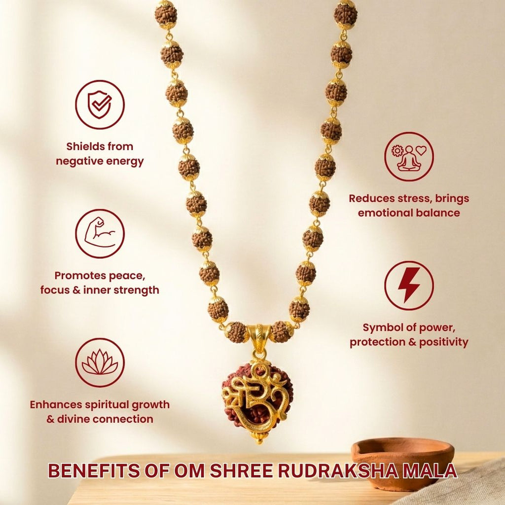 Shree Om Divine Rudraksha Mala