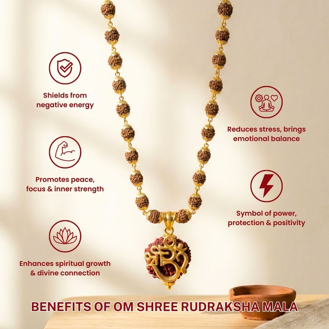 Shree Om Divine Rudraksha Mala