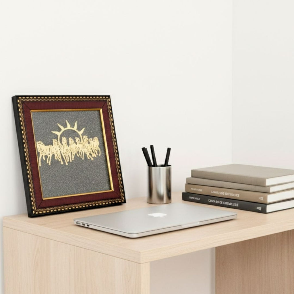 7 Horses Raw Pyrite Frame (Lab Certified)