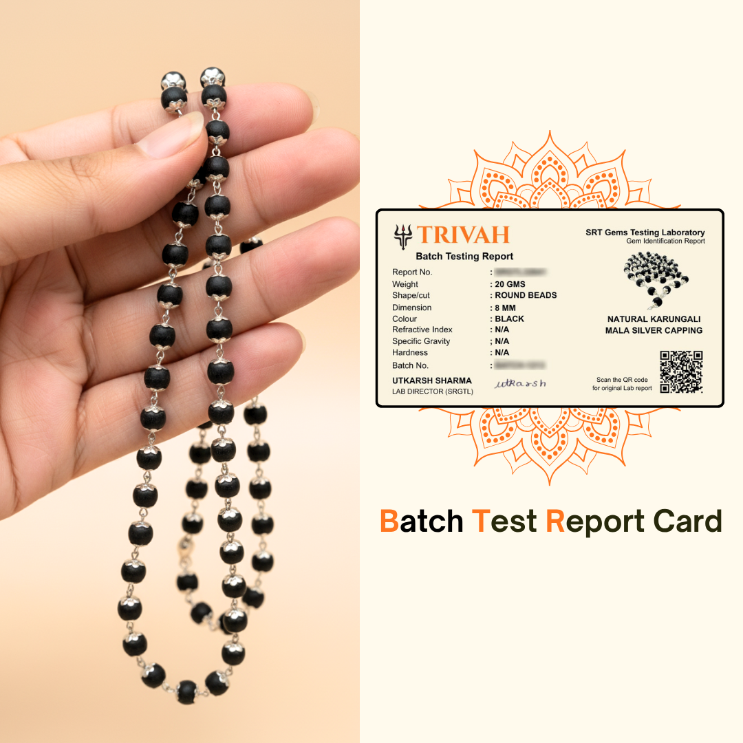 Silver Plated Eternal Karungali Mala