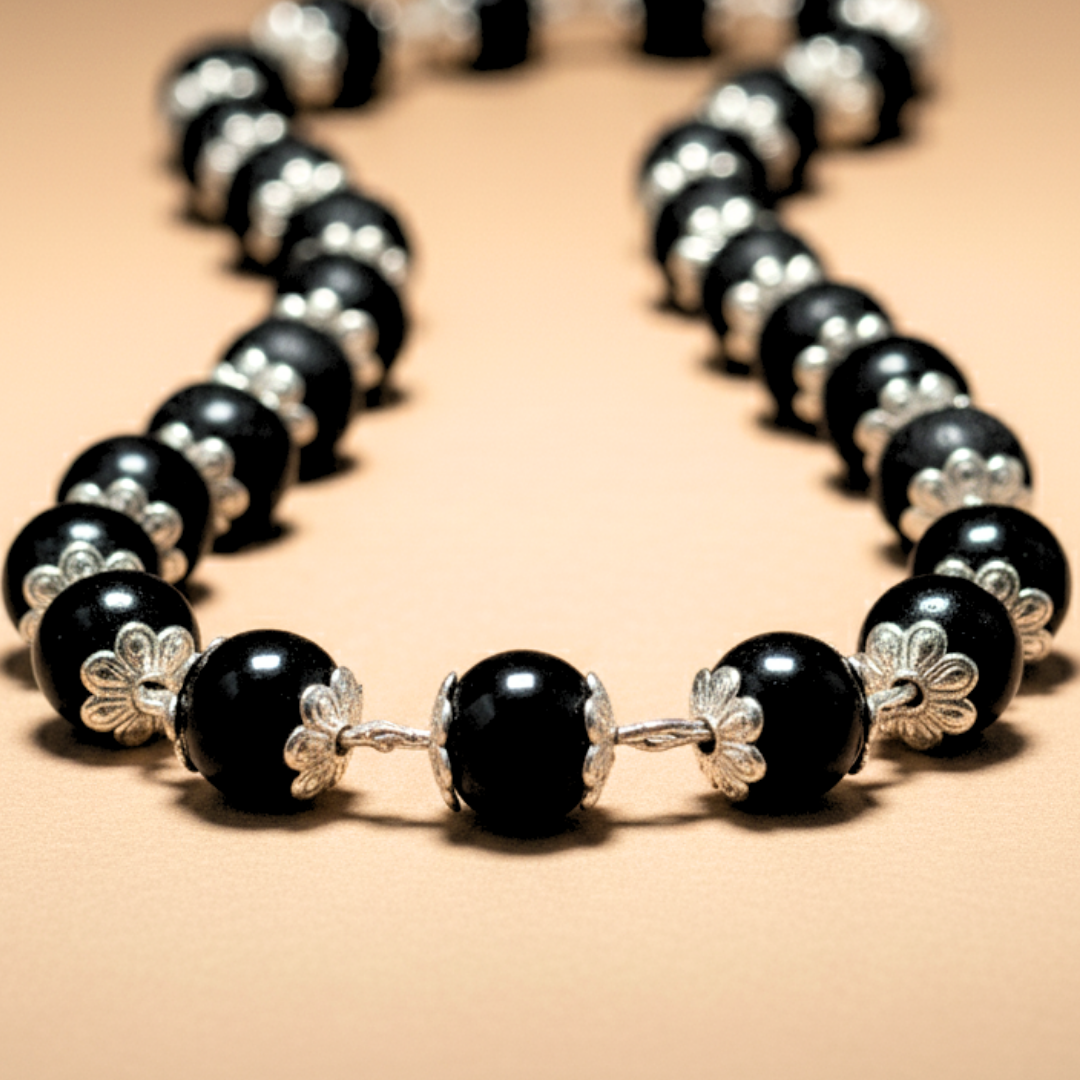 Silver Plated Eternal Karungali Mala