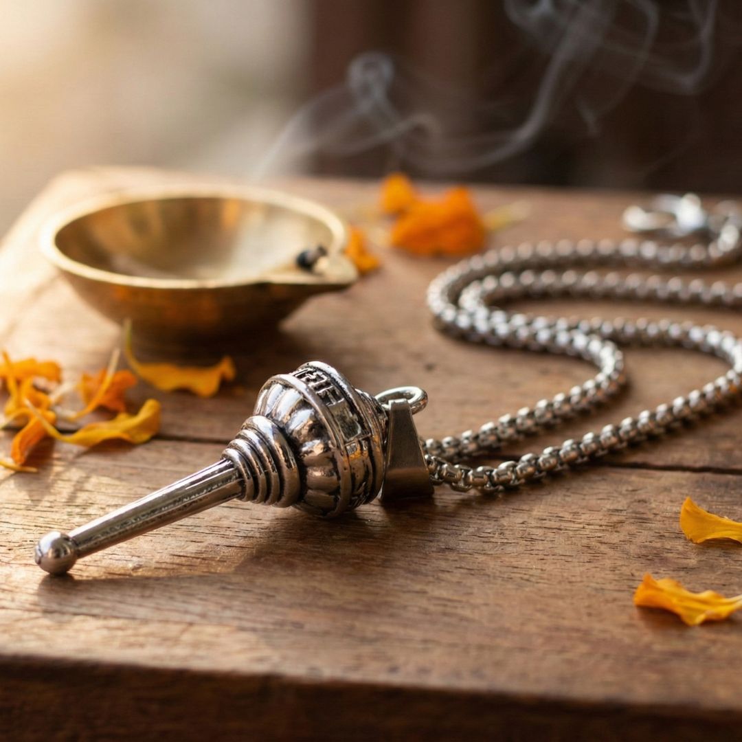 Hanuman Ji Gada Pendant with Chain