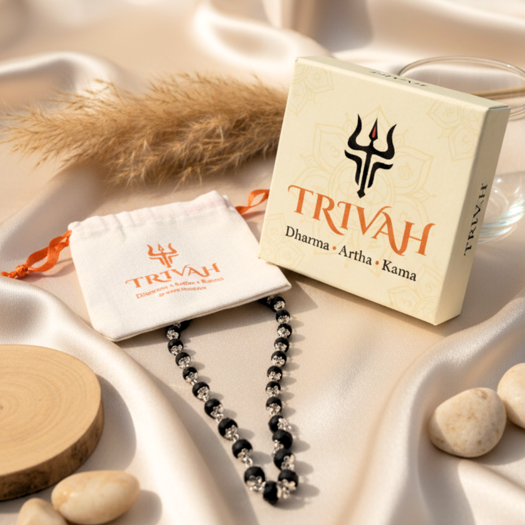 Silver Plated Eternal Karungali Mala