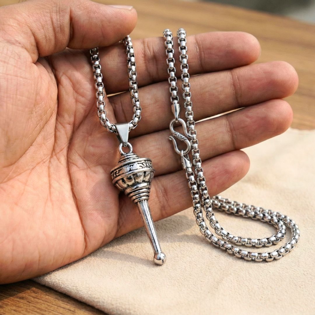 Hanuman Ji Gada Pendant with Chain