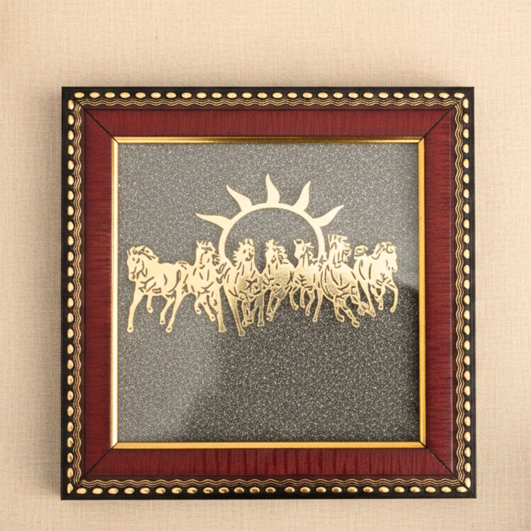 7 Horses Raw Pyrite Frame (Lab Certified)