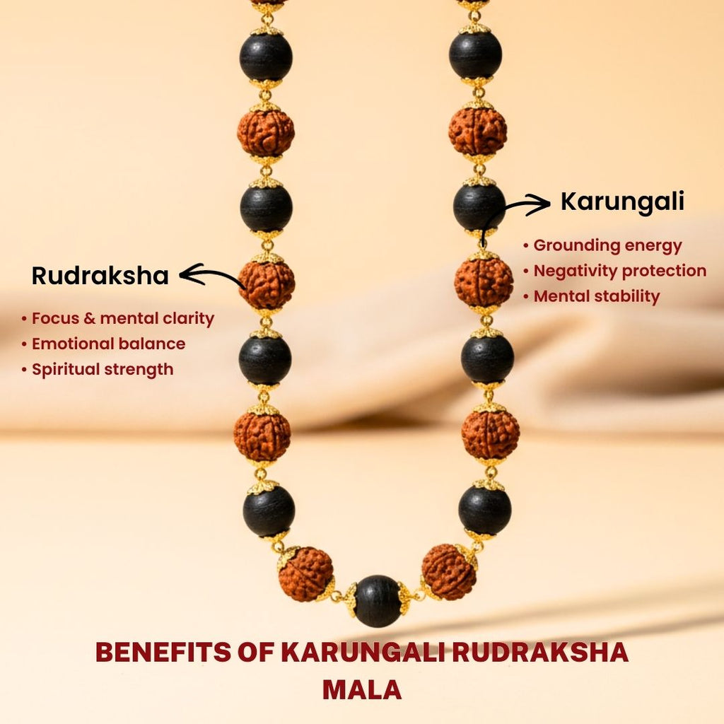 Karungali Rudraksha Mala