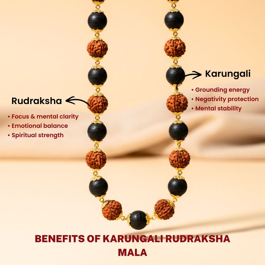 Karungali Rudraksha Mala