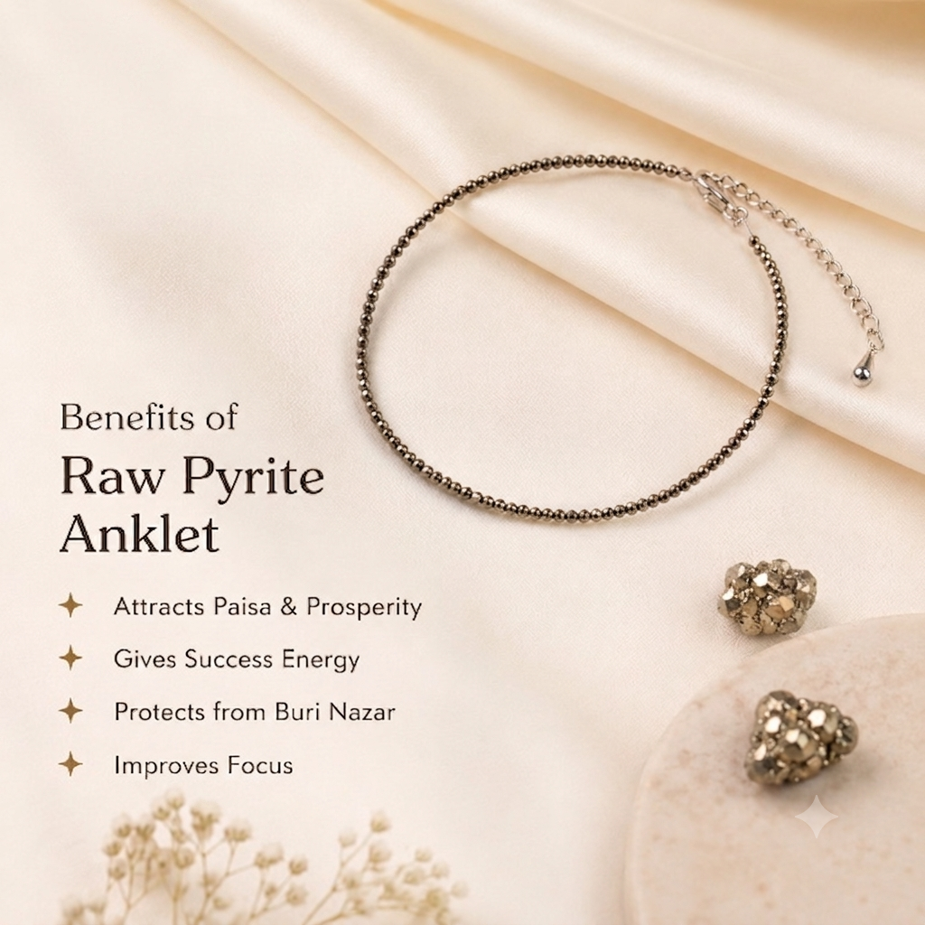 Raw Pyrite Anklet