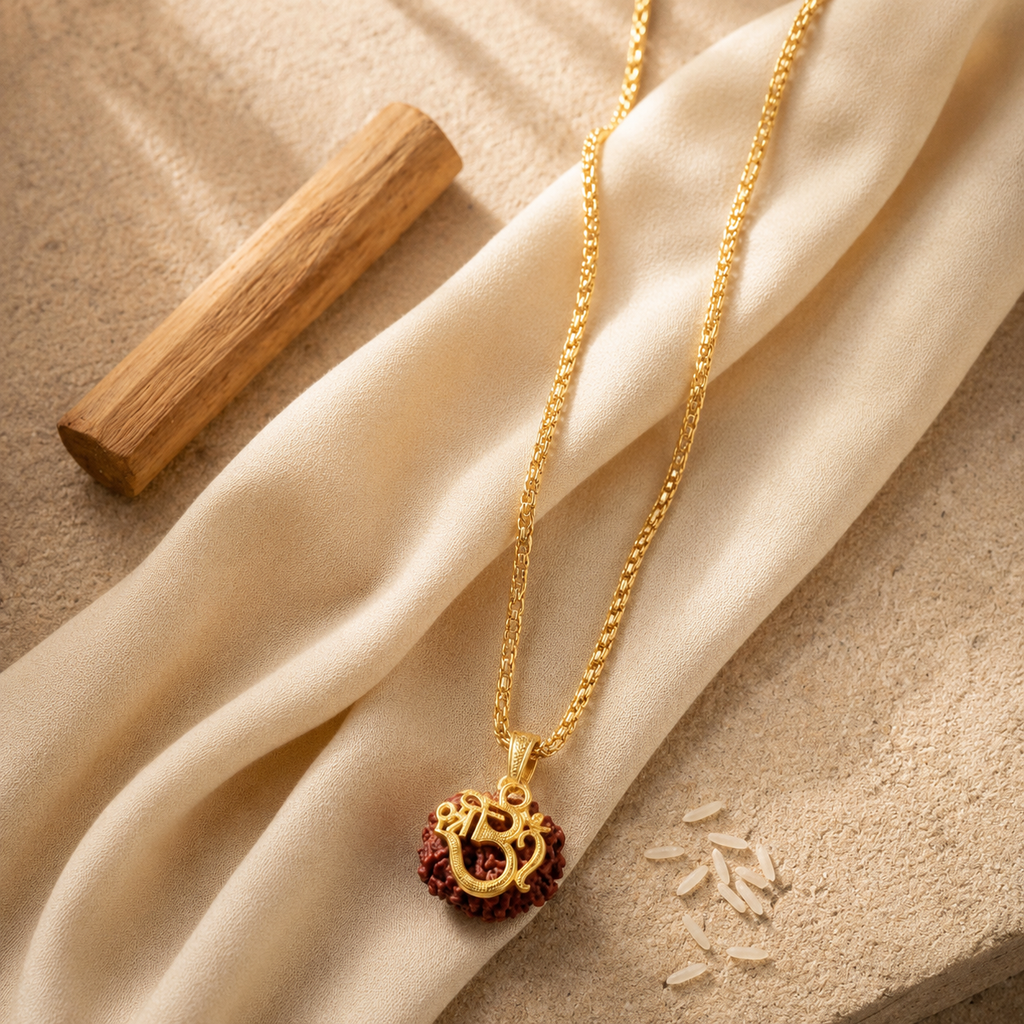 7 Mukhi Shree Om Rudraksha Pendant (Nepal)