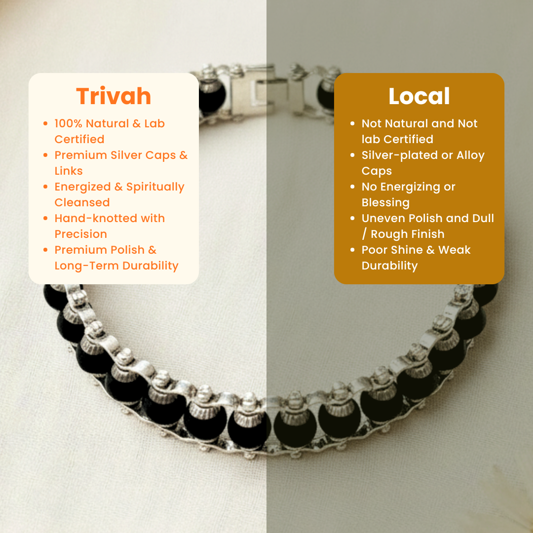 Silver Chain Karungali Protection Bracelet