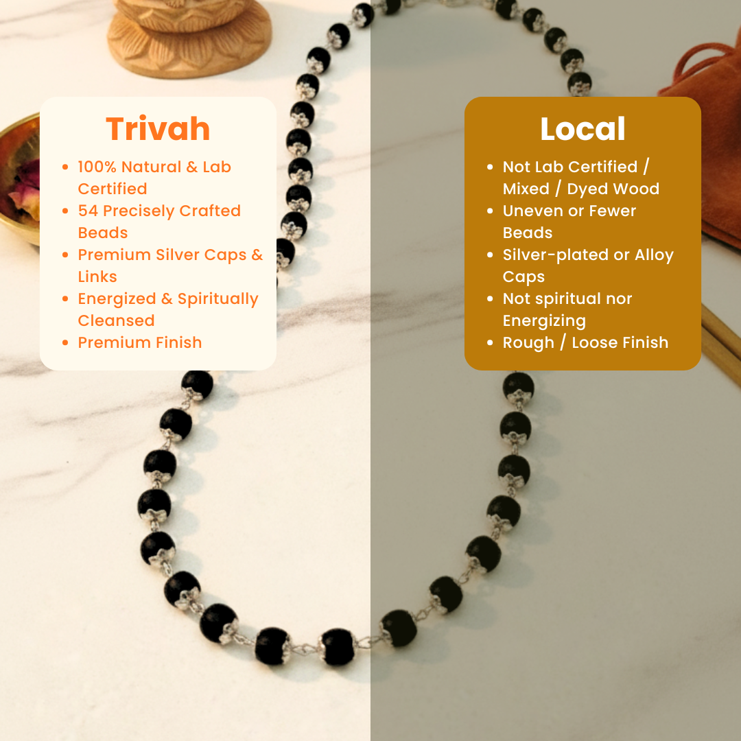 Silver Plated Eternal Karungali Mala