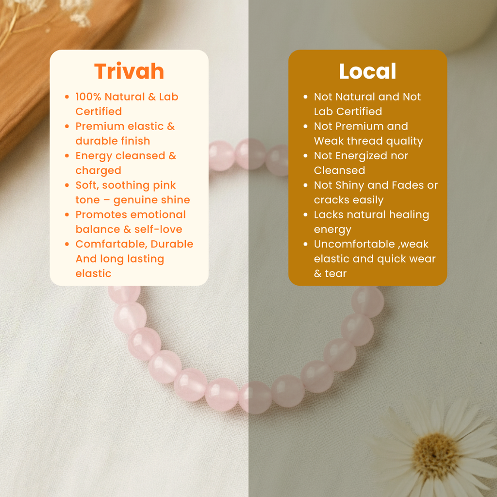 Rose Quartz Bracelet (Govt. Lab Certified)